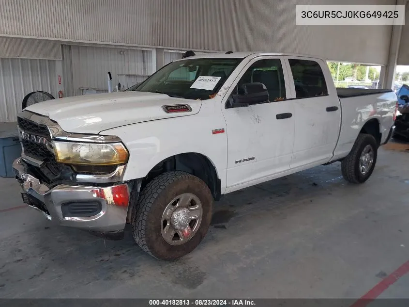 3C6UR5CJ0KG649425 2019 Ram 2500 Tradesman 4X4 6'4 Box