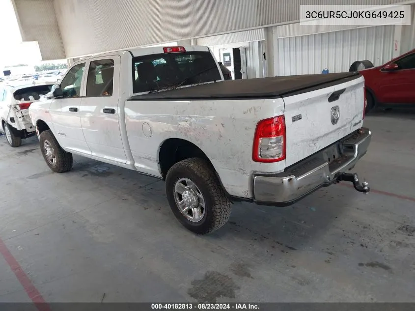 3C6UR5CJ0KG649425 2019 Ram 2500 Tradesman 4X4 6'4 Box