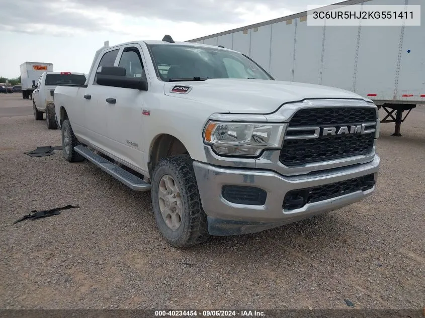 3C6UR5HJ2KG551411 2019 Ram 2500 Tradesman 4X4 8' Box