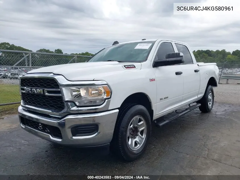 2019 Ram 2500 Tradesman 4X2 6'4 Box VIN: 3C6UR4CJ4KG580961 Lot: 40243583