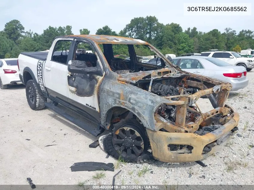 2019 Ram 2500 Powerwagon VIN: 3C6TR5EJ2KG685562 Lot: 40300419