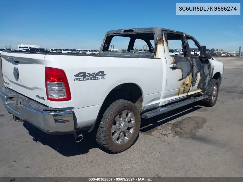 2019 Ram 2500 Big Horn 4X4 6'4 Box/Lone Star 4X4 6'4 Box VIN: 3C6UR5DL7KG586274 Lot: 40302607