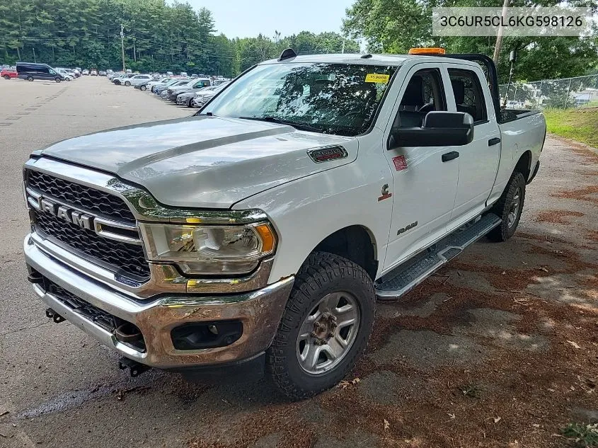 2019 Ram 2500 Tradesman 4X4 6'4 Box VIN: 3C6UR5CL6KG598126 Lot: 40386191