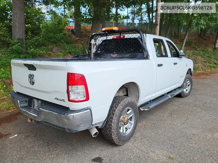 2019 Ram 2500 Tradesman 4X4 6'4 Box VIN: 3C6UR5CL6KG598126 Lot: 40386191