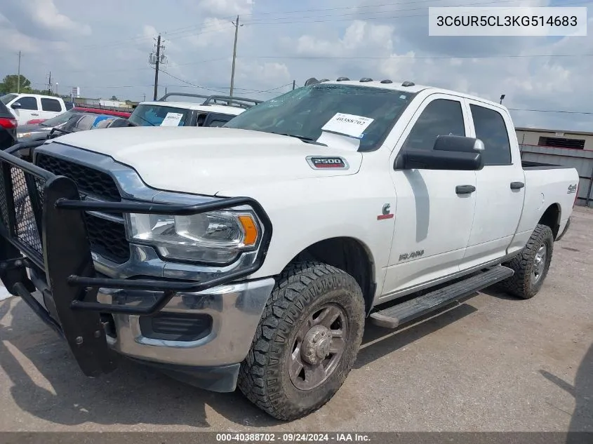 2019 Ram 2500 Tradesman 4X4 6'4 Box VIN: 3C6UR5CL3KG514683 Lot: 40388702