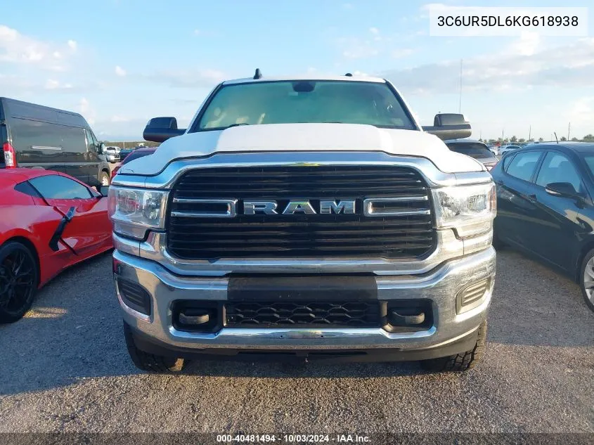 2019 Ram 2500 Big Horn 4X4 6'4 Box VIN: 3C6UR5DL6KG618938 Lot: 40481494