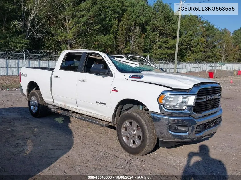 2019 Ram 2500 Big Horn 4X4 6'4 Box VIN: 3C6UR5DL3KG563655 Lot: 40548603