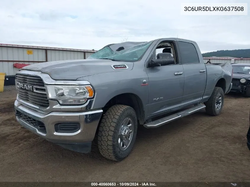 2019 Ram 2500 Big Horn 4X4 6'4 Box VIN: 3C6UR5DLXKG637508 Lot: 40560653