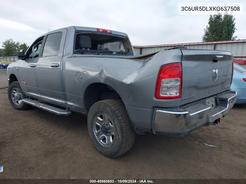 2019 Ram 2500 Big Horn 4X4 6'4 Box VIN: 3C6UR5DLXKG637508 Lot: 40560653