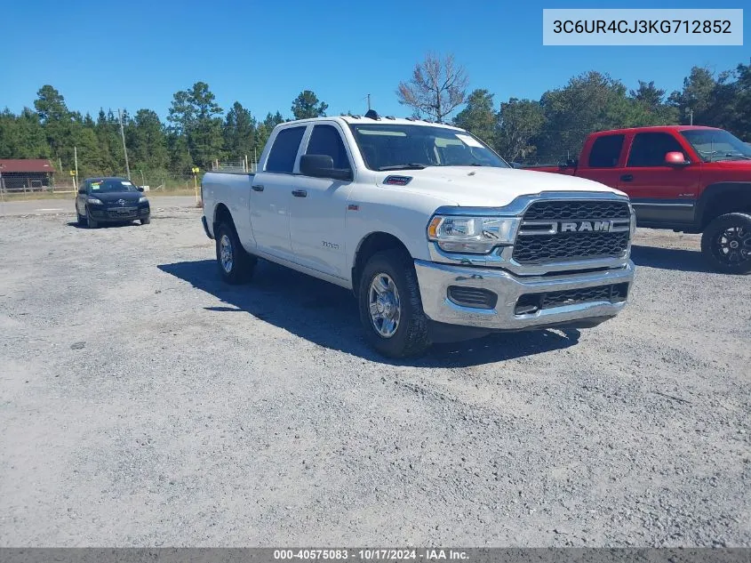 2019 Ram 2500 Tradesman 4X2 6'4 Box VIN: 3C6UR4CJ3KG712852 Lot: 40575083