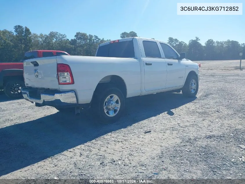 2019 Ram 2500 Tradesman 4X2 6'4 Box VIN: 3C6UR4CJ3KG712852 Lot: 40575083