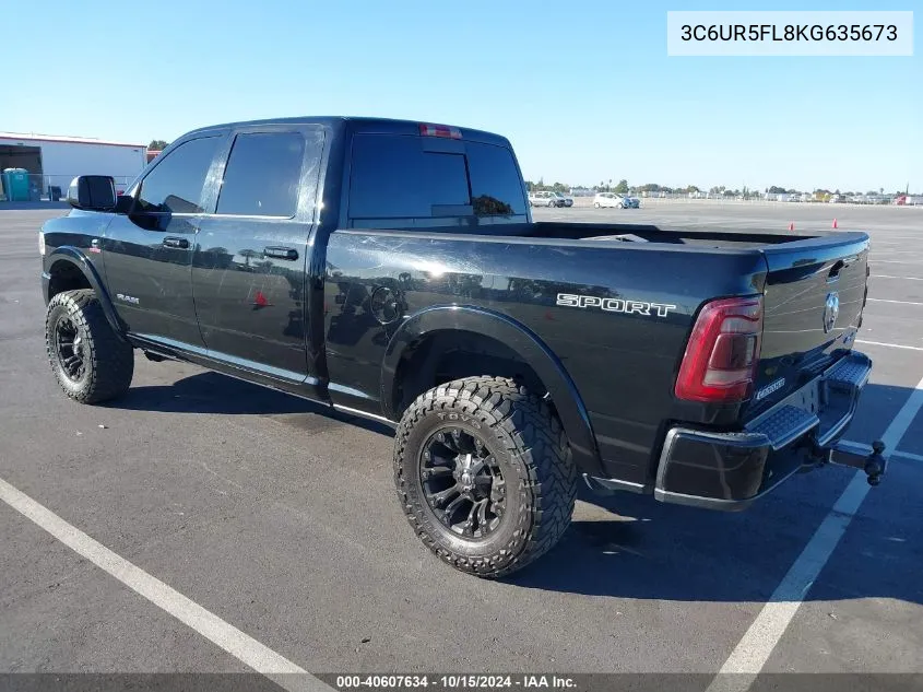 3C6UR5FL8KG635673 2019 Ram 2500 Laramie 4X4 6'4 Box