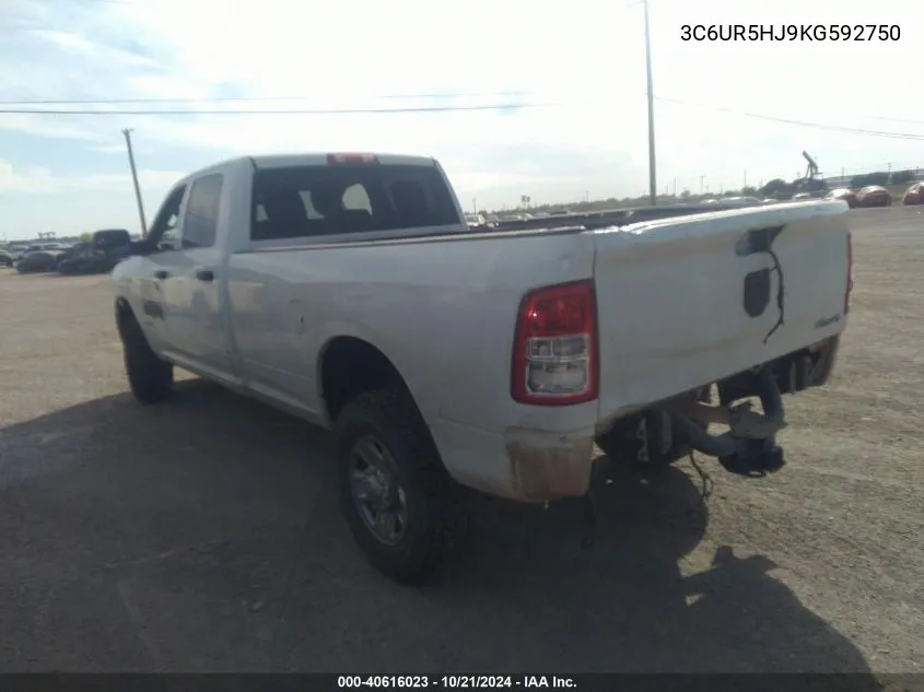 2019 Ram 2500 Tradesman VIN: 3C6UR5HJ9KG592750 Lot: 40616023