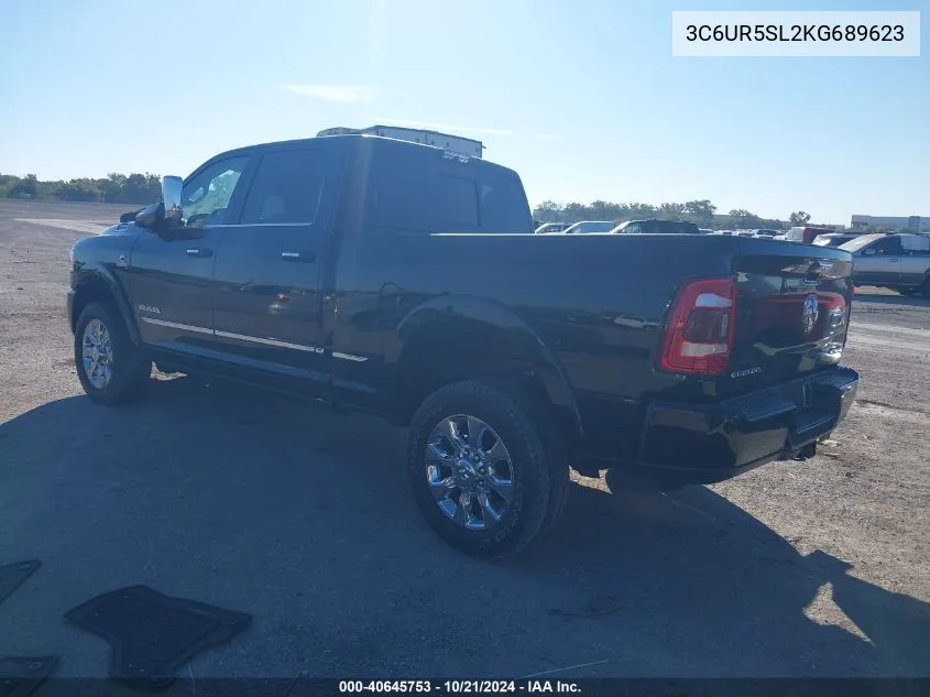 2019 Ram 2500 Limited VIN: 3C6UR5SL2KG689623 Lot: 40645753