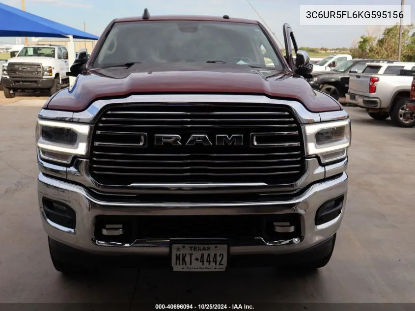 2019 Ram 2500 Laramie 4X4 6'4 Box VIN: 3C6UR5FL6KG595156 Lot: 40696094