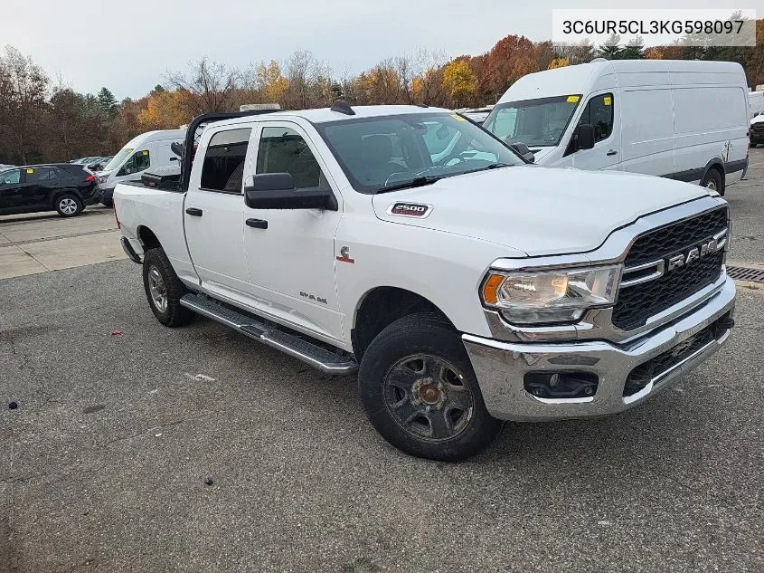 2019 Ram 2500 Tradesman VIN: 3C6UR5CL3KG598097 Lot: 40868044