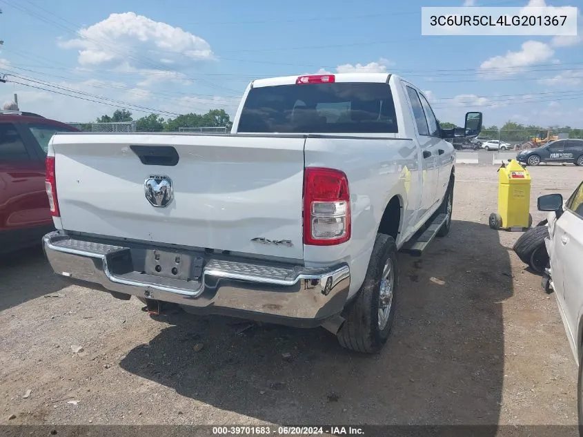 2020 Ram 2500 VIN: 3C6UR5CL4LG201367 Lot: 39701683