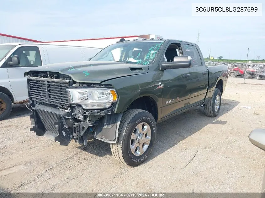 2020 Ram 2500 Tradesman 4X4 6'4 Box VIN: 3C6UR5CL8LG287699 Lot: 39871164