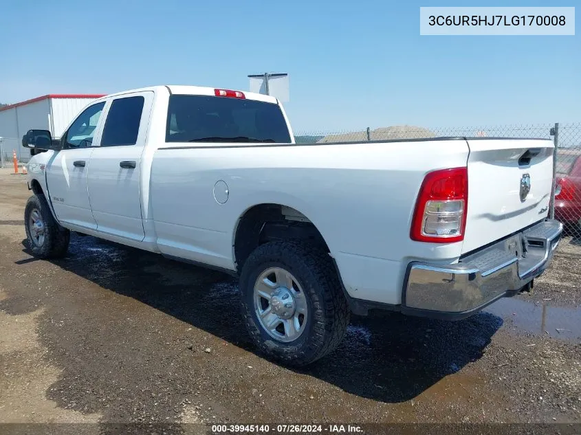 3C6UR5HJ7LG170008 2020 Ram 2500 Tradesman 4X4 8' Box