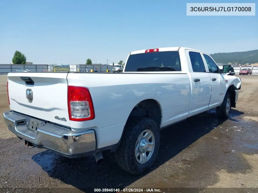 2020 Ram 2500 Tradesman 4X4 8' Box VIN: 3C6UR5HJ7LG170008 Lot: 39945140