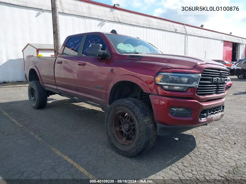 2020 Ram 2500 Laramie 4X4 8' Box VIN: 3C6UR5KL0LG100876 Lot: 40109230