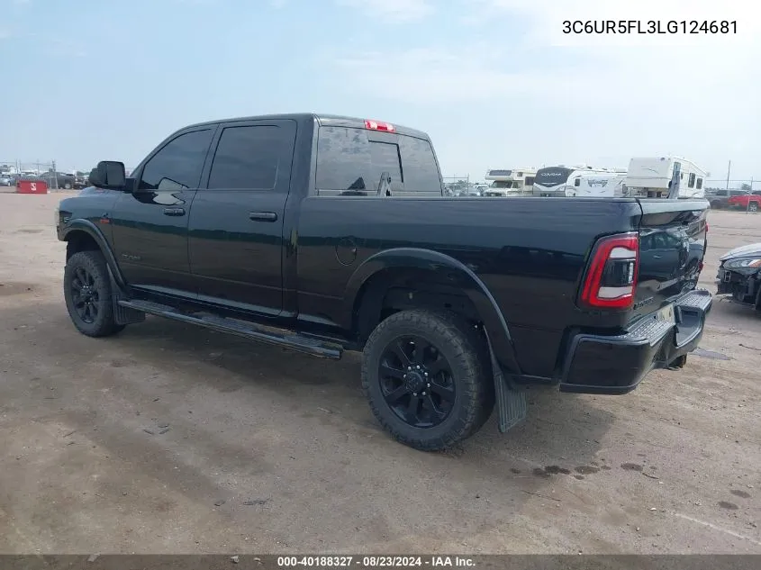 2020 Ram 2500 Laramie 4X4 6'4 Box VIN: 3C6UR5FL3LG124681 Lot: 40188327