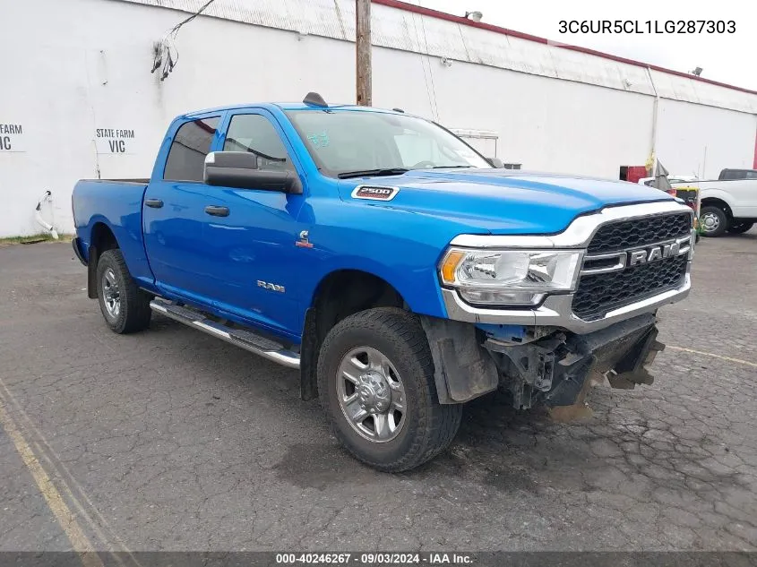 2020 Ram 2500 Tradesman 4X4 6'4 Box VIN: 3C6UR5CL1LG287303 Lot: 40246267