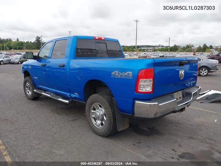 2020 Ram 2500 Tradesman 4X4 6'4 Box VIN: 3C6UR5CL1LG287303 Lot: 40246267