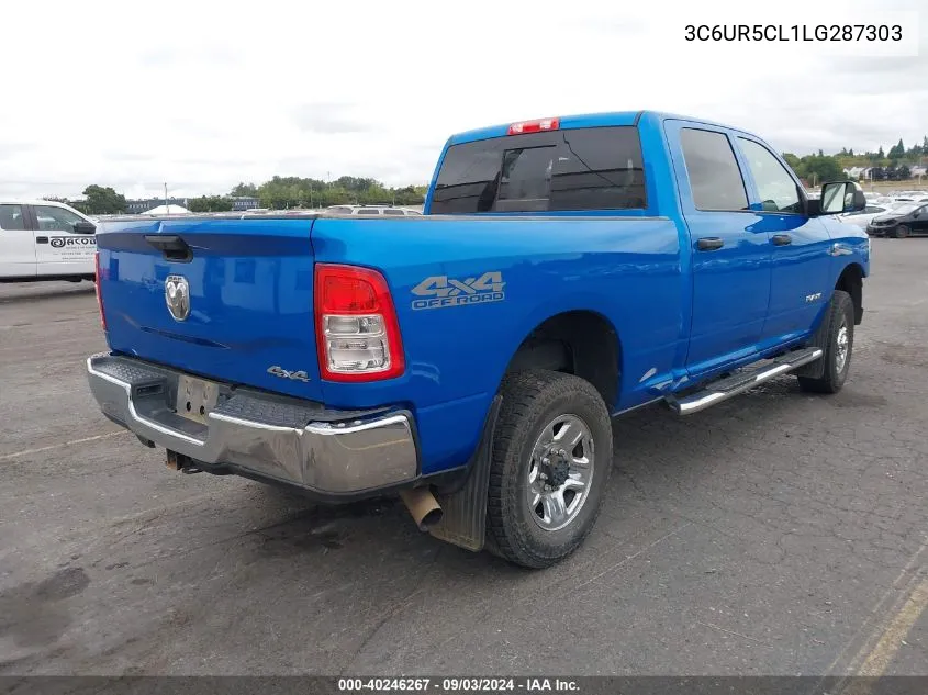 2020 Ram 2500 Tradesman 4X4 6'4 Box VIN: 3C6UR5CL1LG287303 Lot: 40246267