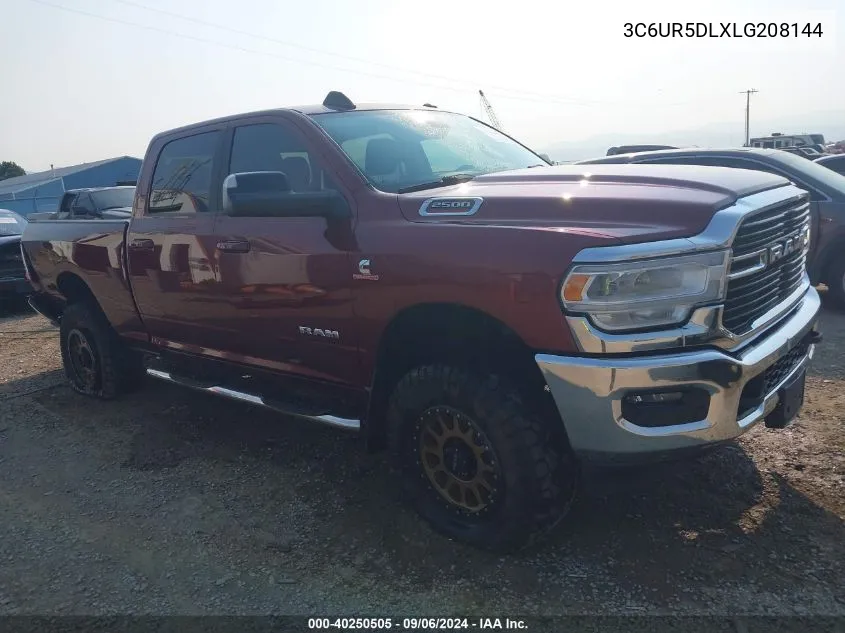 2020 Ram 2500 Big Horn 4X4 6'4 Box VIN: 3C6UR5DLXLG208144 Lot: 40250505