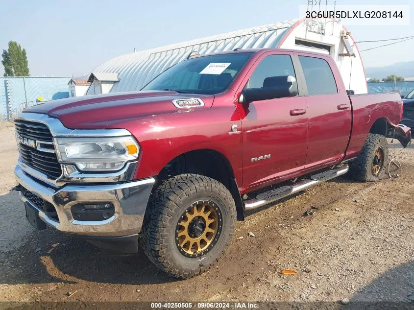 2020 Ram 2500 Big Horn 4X4 6'4 Box VIN: 3C6UR5DLXLG208144 Lot: 40250505