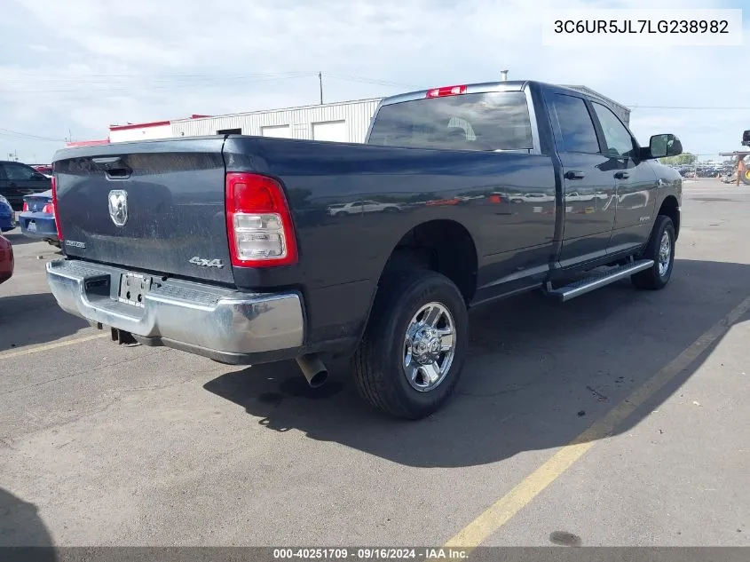 2020 Ram 2500 Big Horn VIN: 3C6UR5JL7LG238982 Lot: 40251709