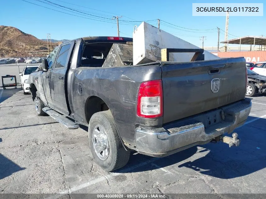 2020 Ram 2500 Big Horn VIN: 3C6UR5DL2LG117322 Lot: 40305028