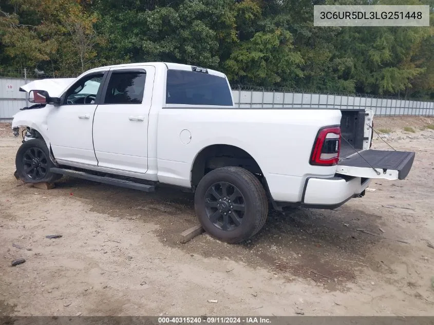 2020 Ram 2500 Big Horn 4X4 6'4 Box VIN: 3C6UR5DL3LG251448 Lot: 40315240