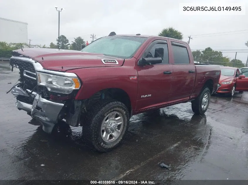 2020 Ram 2500 Tradesman 4X4 6'4 Box VIN: 3C6UR5CJ6LG149495 Lot: 40359515