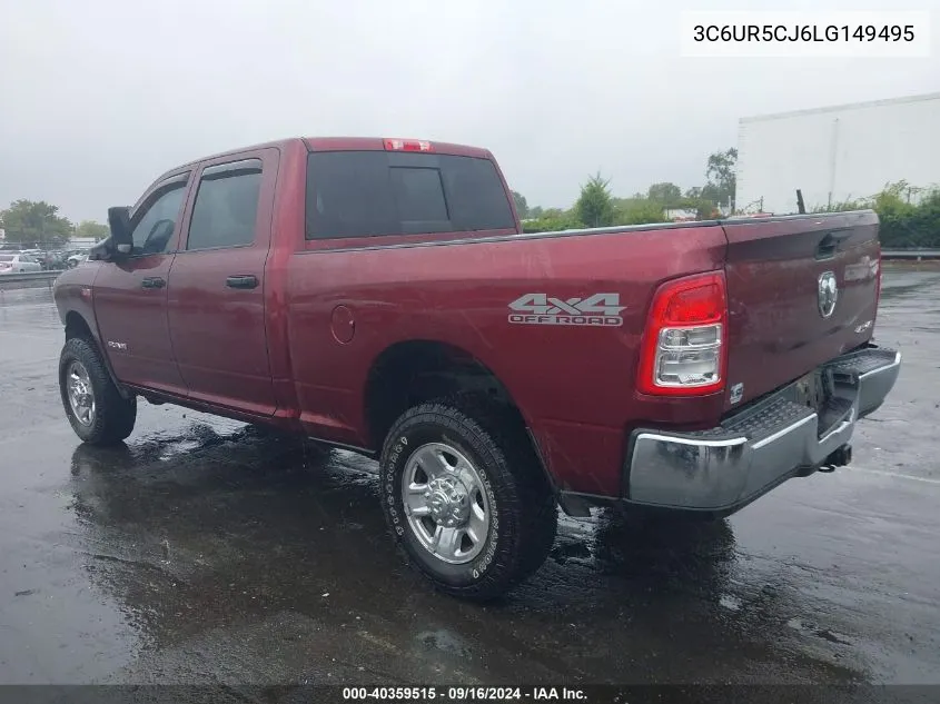 2020 Ram 2500 Tradesman 4X4 6'4 Box VIN: 3C6UR5CJ6LG149495 Lot: 40359515