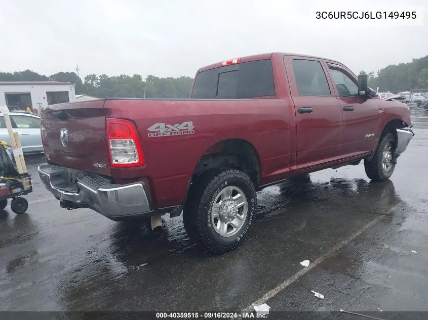 2020 Ram 2500 Tradesman 4X4 6'4 Box VIN: 3C6UR5CJ6LG149495 Lot: 40359515