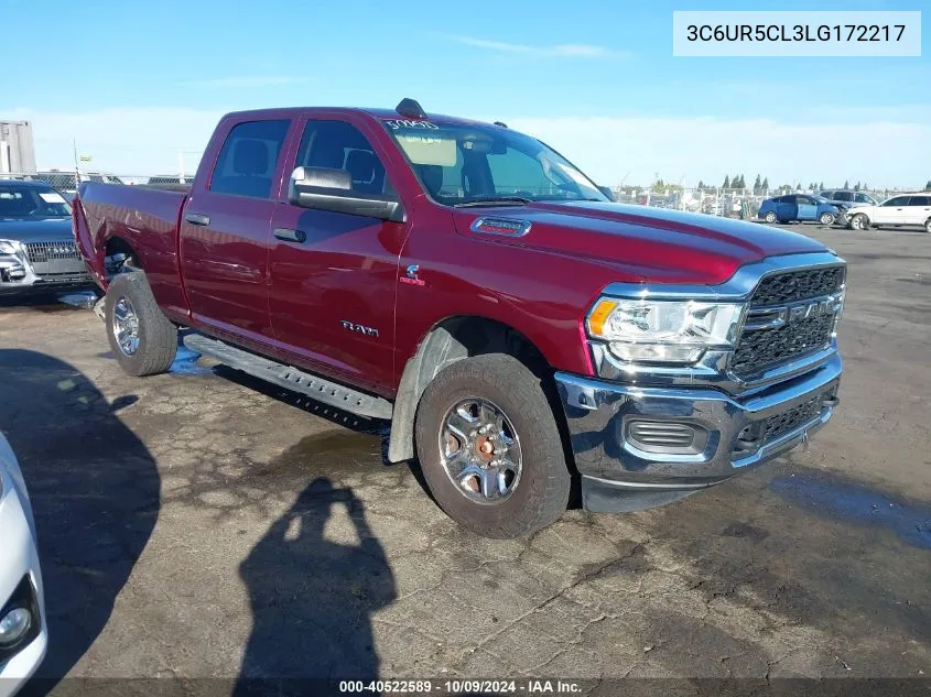 2020 Ram 2500 Tradesman 4X4 6'4 Box VIN: 3C6UR5CL3LG172217 Lot: 40522589