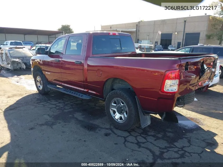 2020 Ram 2500 Tradesman 4X4 6'4 Box VIN: 3C6UR5CL3LG172217 Lot: 40522589