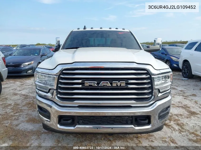 2020 Ram 2500 Laramie Longhorn 4X2 6'4 Box VIN: 3C6UR4GJ2LG109452 Lot: 40603723