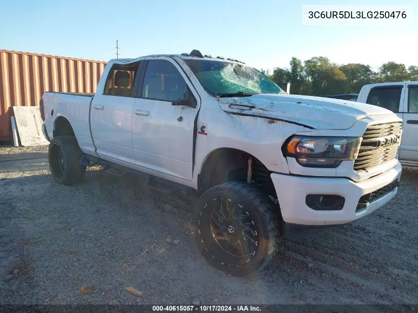 2020 Ram 2500 Big Horn VIN: 3C6UR5DL3LG250476 Lot: 40615057