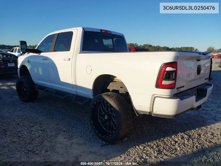 2020 Ram 2500 Big Horn VIN: 3C6UR5DL3LG250476 Lot: 40615057