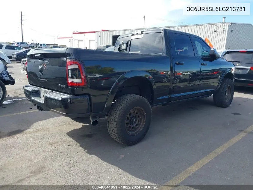 2020 Ram 2500 Limited 4X4 6'4 Box VIN: 3C6UR5SL6LG213781 Lot: 40641951