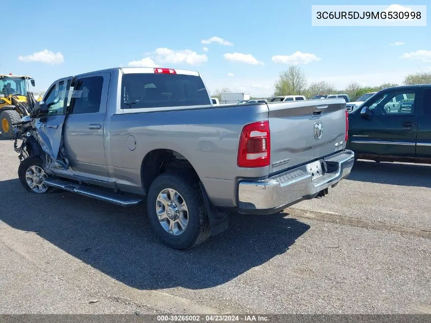 2021 Ram 2500 Big Horn 4X4 6'4 Box VIN: 3C6UR5DJ9MG530998 Lot: 39265002