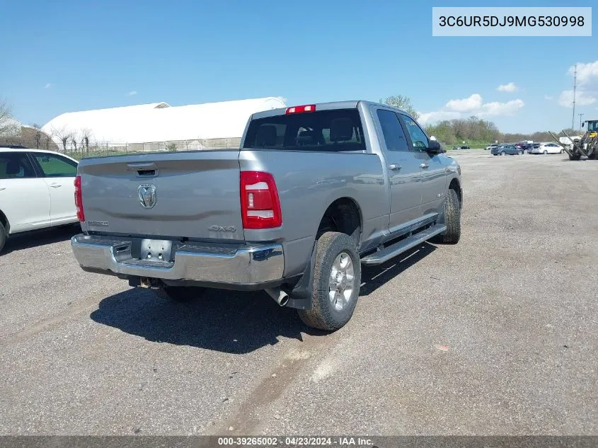 2021 Ram 2500 Big Horn 4X4 6'4 Box VIN: 3C6UR5DJ9MG530998 Lot: 39265002