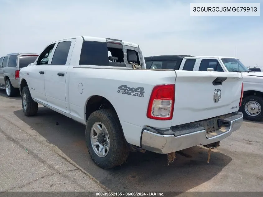 2021 Ram 2500 Tradesman 4X4 6'4 Box VIN: 3C6UR5CJ5MG679913 Lot: 39552165