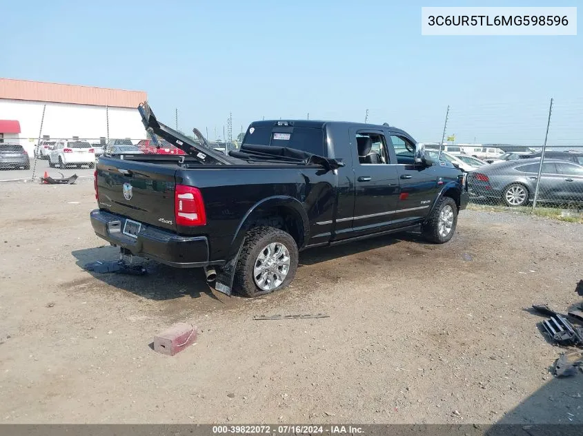 2021 Ram 2500 Limited Mega Cab 4X4 6'4 Box VIN: 3C6UR5TL6MG598596 Lot: 39822072