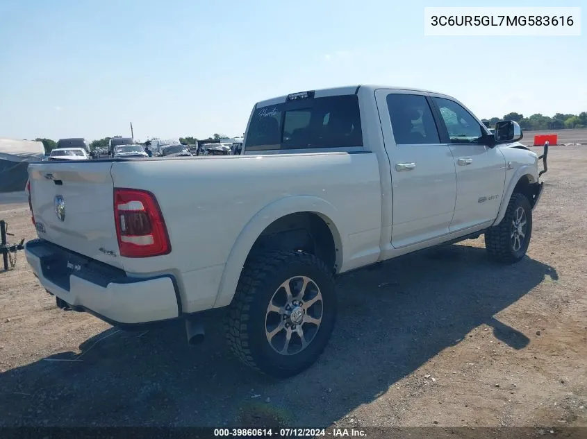 3C6UR5GL7MG583616 2021 Ram 2500 Limited Longhorn 4X4 6'4 Box