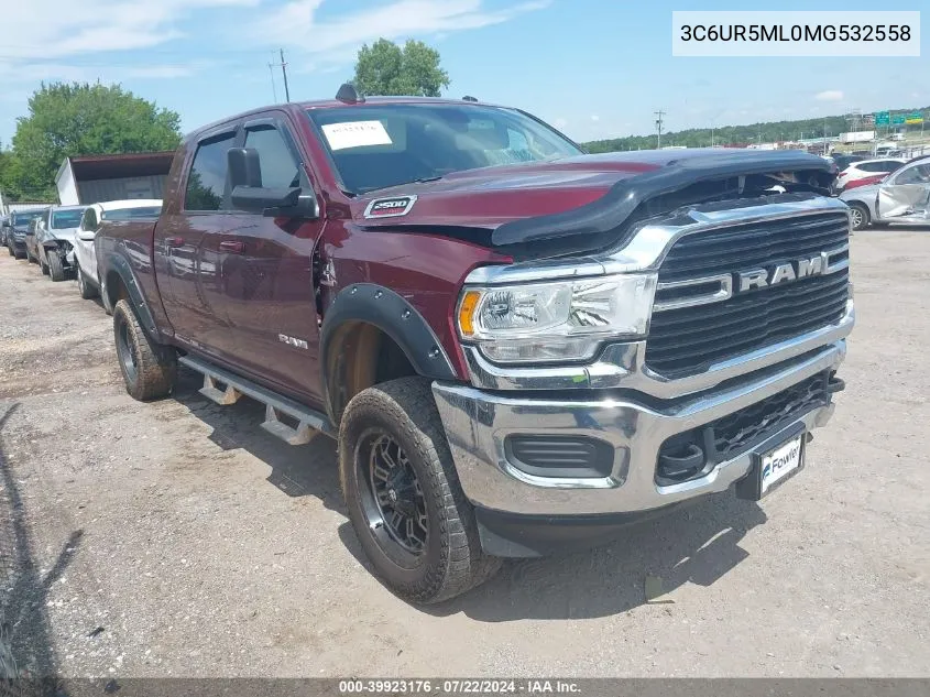 2021 Ram 2500 Big Horn Mega Cab 4X4 6'4' Box VIN: 3C6UR5ML0MG532558 Lot: 39923176