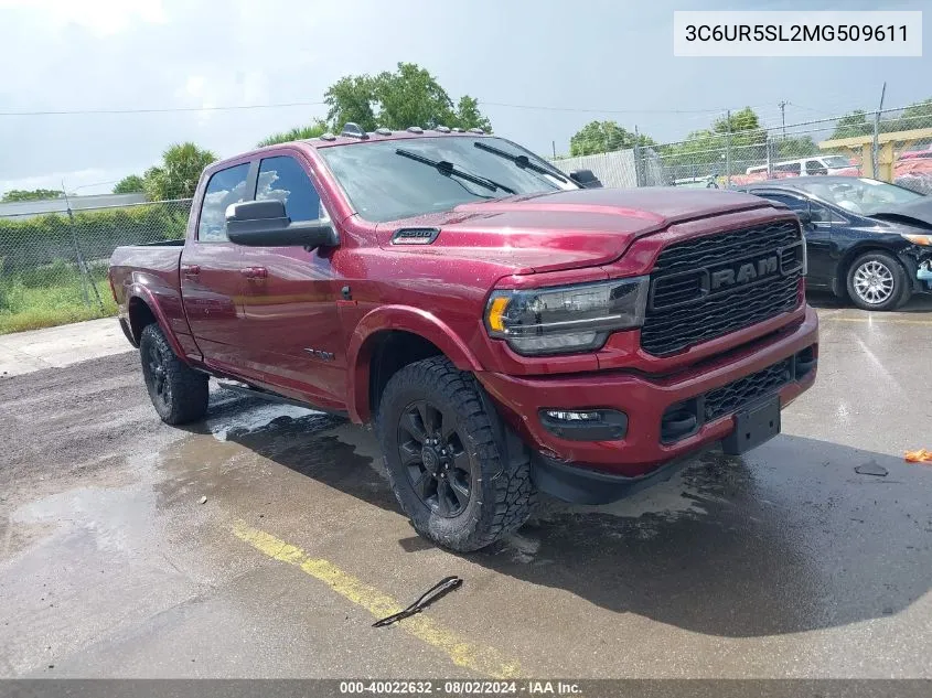 2021 Ram 2500 Limited 4X4 6'4 Box VIN: 3C6UR5SL2MG509611 Lot: 40022632